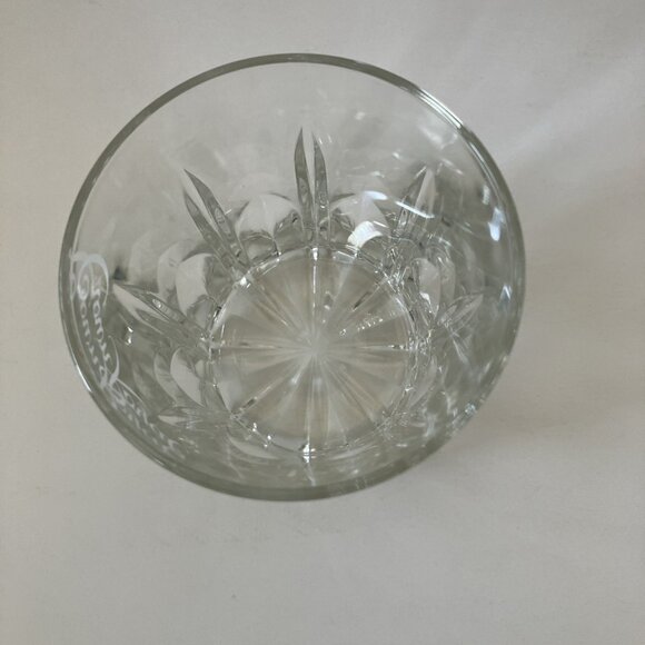 Set of 2 Crown Royal Rocks Glasses White Logo Starburst Base Made in Italy - Picture 4 of 9